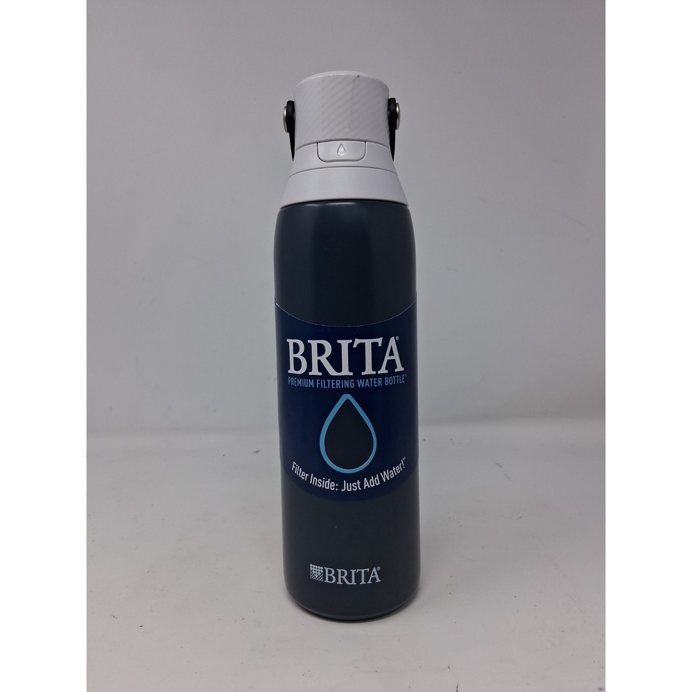 Brita Stainless Steel Filtered Water Bottle - Gray Carbon  - New Open Bottle. Q